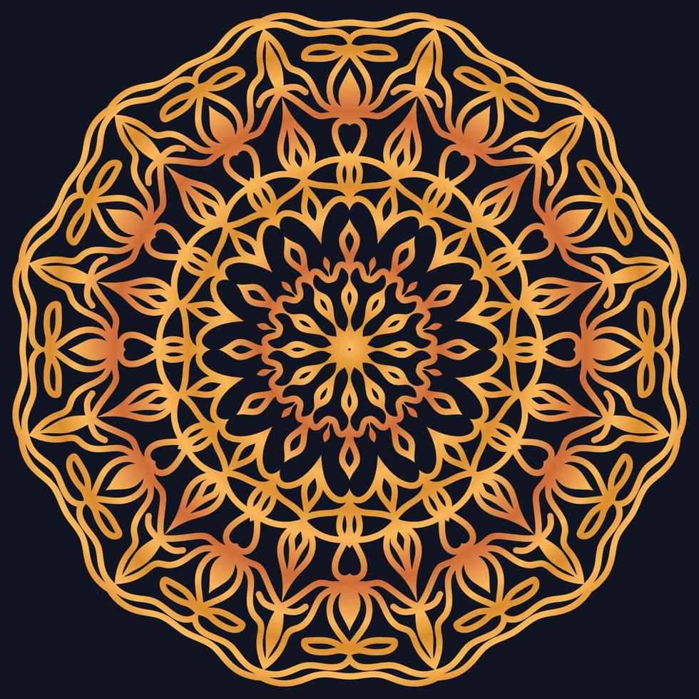 Decorative elements luxury ornament pattern gradient mandala design vector