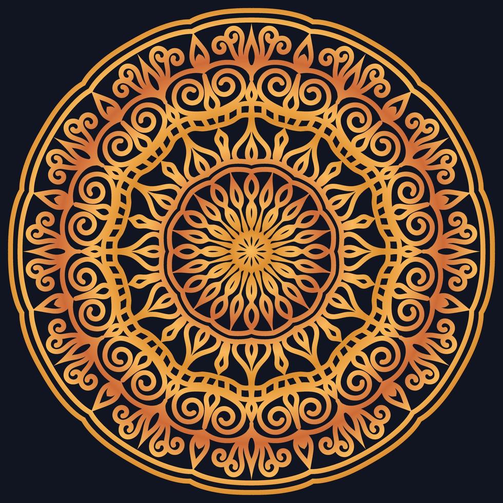 Decorative elements luxury ornament pattern gradient mandala design vector