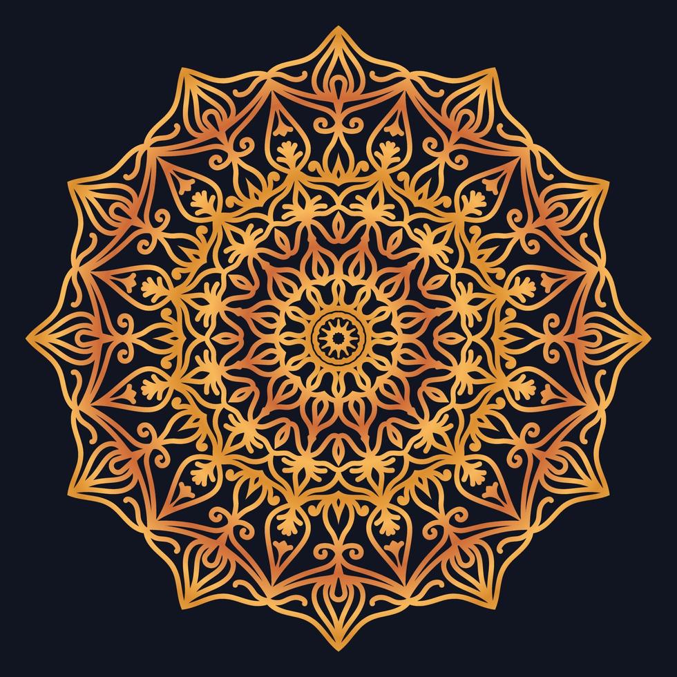 Decorative elements luxury ornament pattern gradient mandala design vector