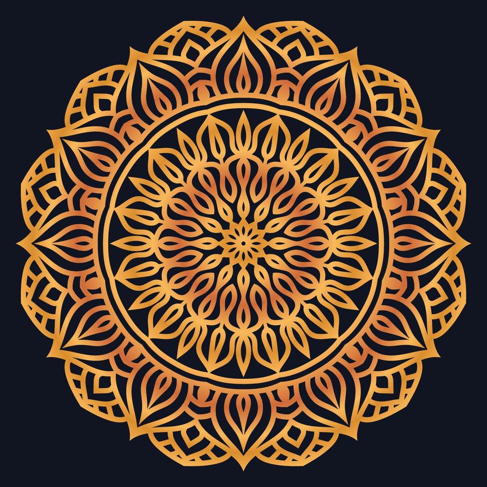 Decorative elements luxury ornament pattern gradient mandala design vector