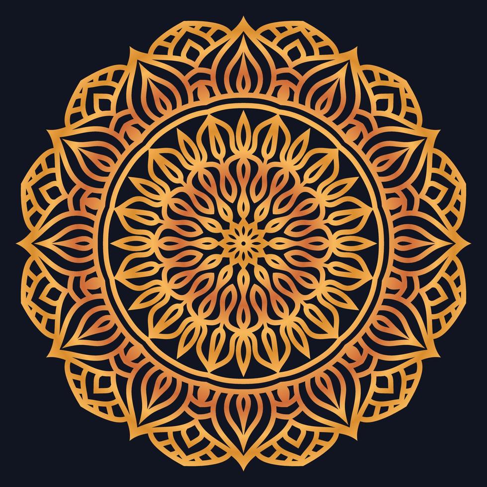 Decorative elements luxury ornament pattern gradient mandala design vector