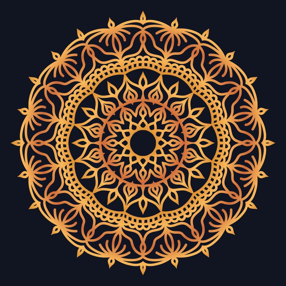 Decorative elements luxury ornament pattern gradient mandala design vector