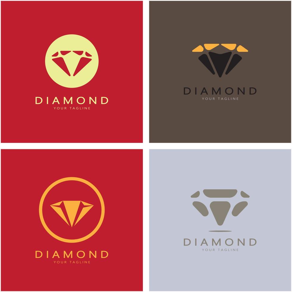 sencillo diamante resumen logotipo, para negocio,insignia,joyas tienda, oro tienda aplicación vector