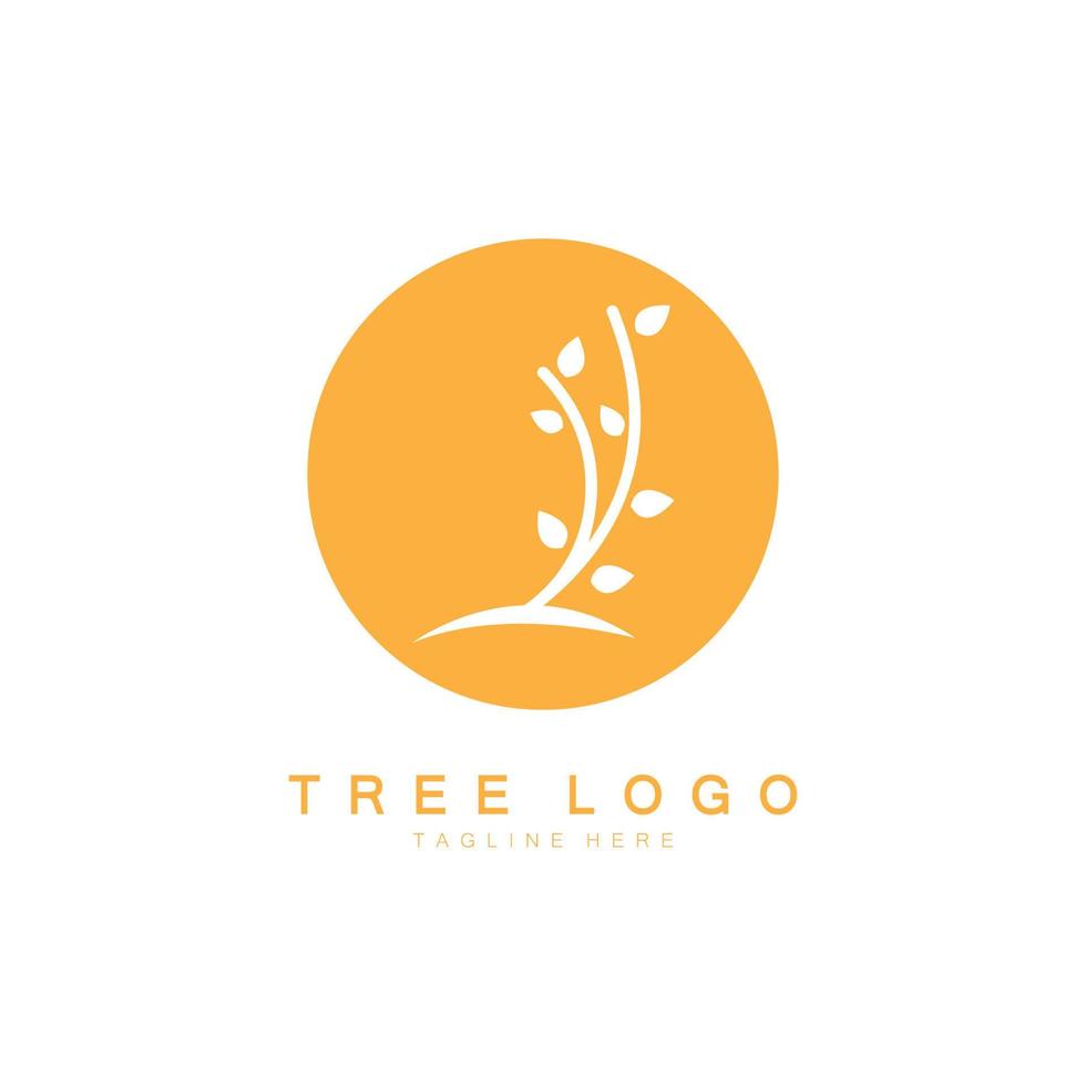 logotipo de árbol abstracto para bosque y naturaleza de parque. con una combinación de elementos de línea .vector para diseños de negocios, agricultura, conceptos ecológicos, vegetación y belleza natural. vector