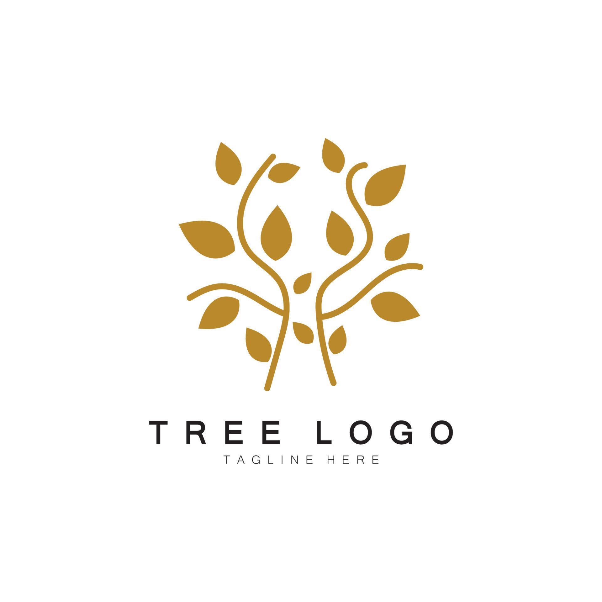 logotipo de árbol abstracto para bosque y naturaleza de parque. con una