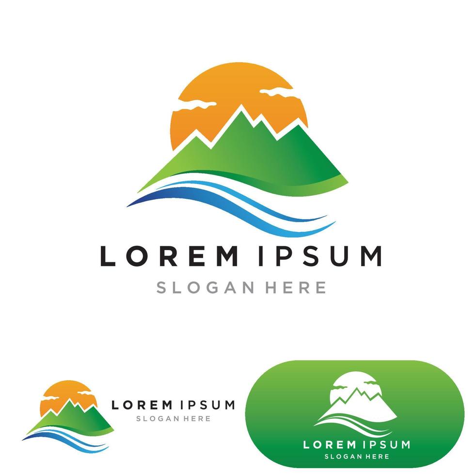 Mountain icon Logo vector