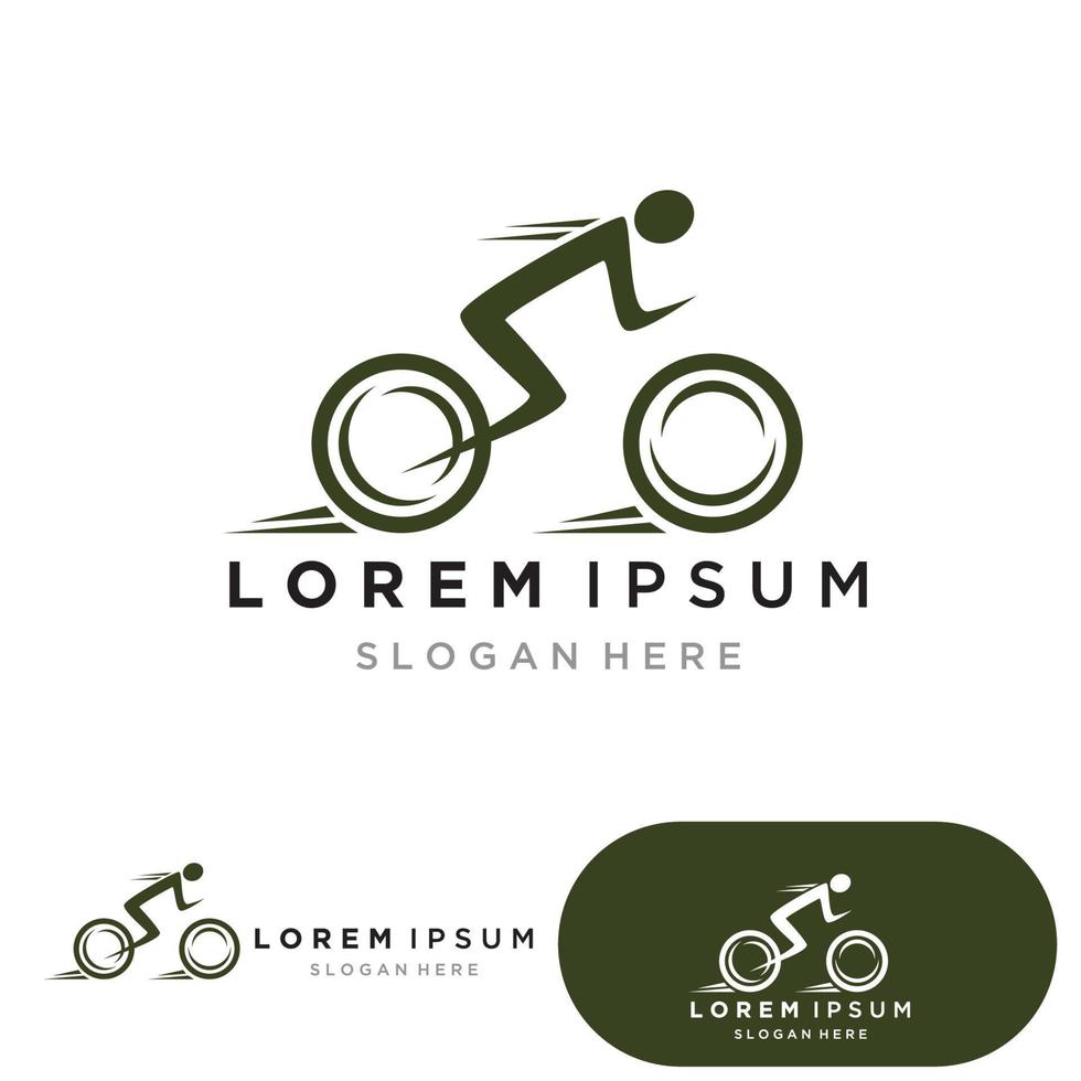 bicicleta deporte logo y símbolo vector modelo