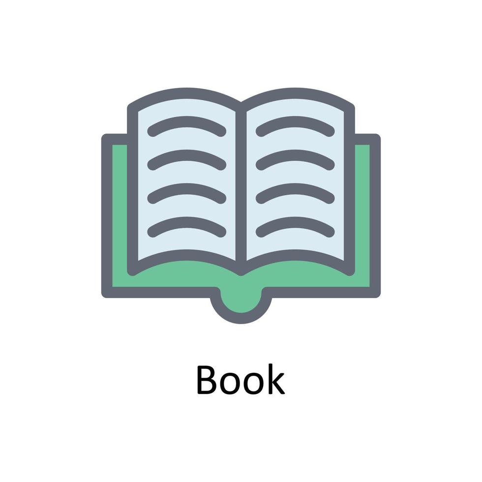 libro vector llenar contorno iconos sencillo valores ilustración valores