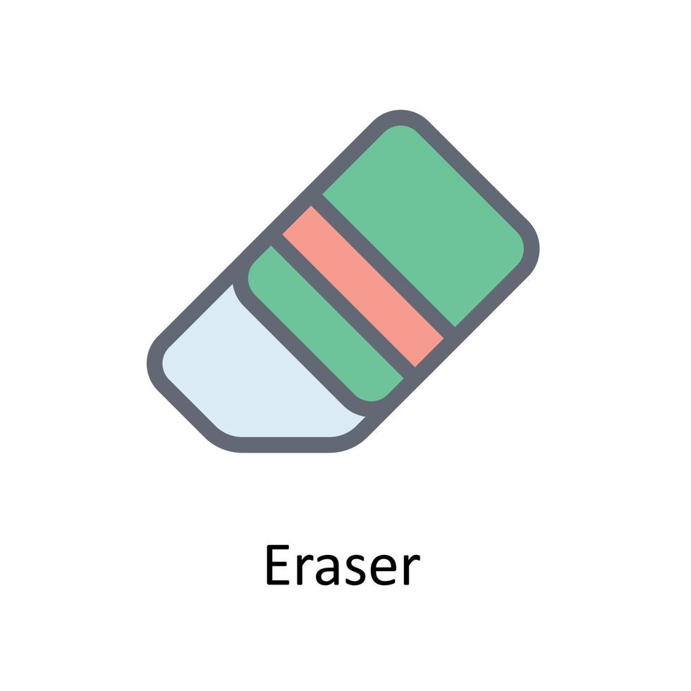 Eraser Vector Fill outline Icons. Simple stock illustration stock