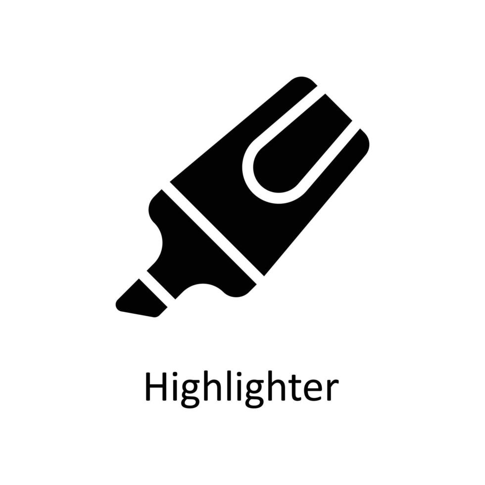 Highlighter Vector  Solid  Icons. Simple stock illustration stock