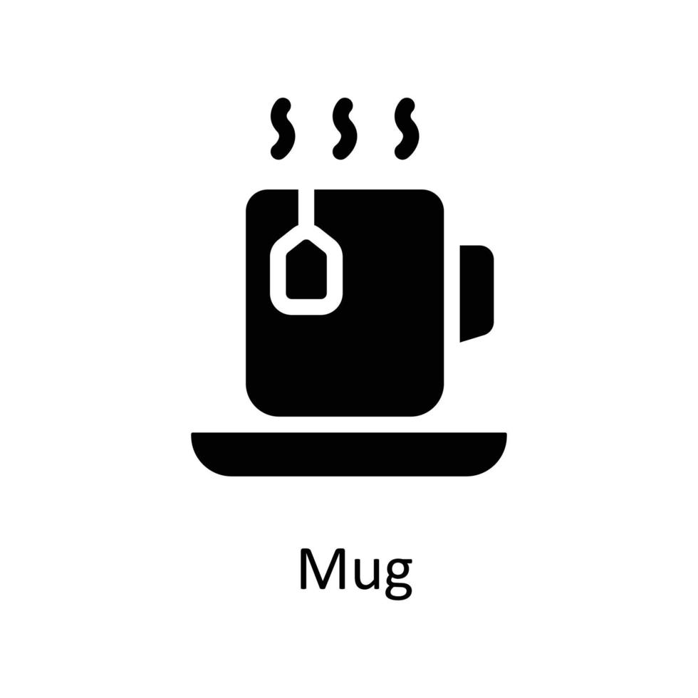 Mug Vector  Solid Icons. Simple stock illustration stock