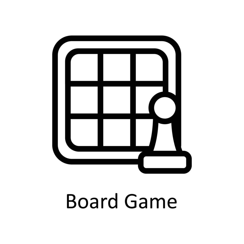 Board game Vector  outline Icons. Simple stock illustration stock