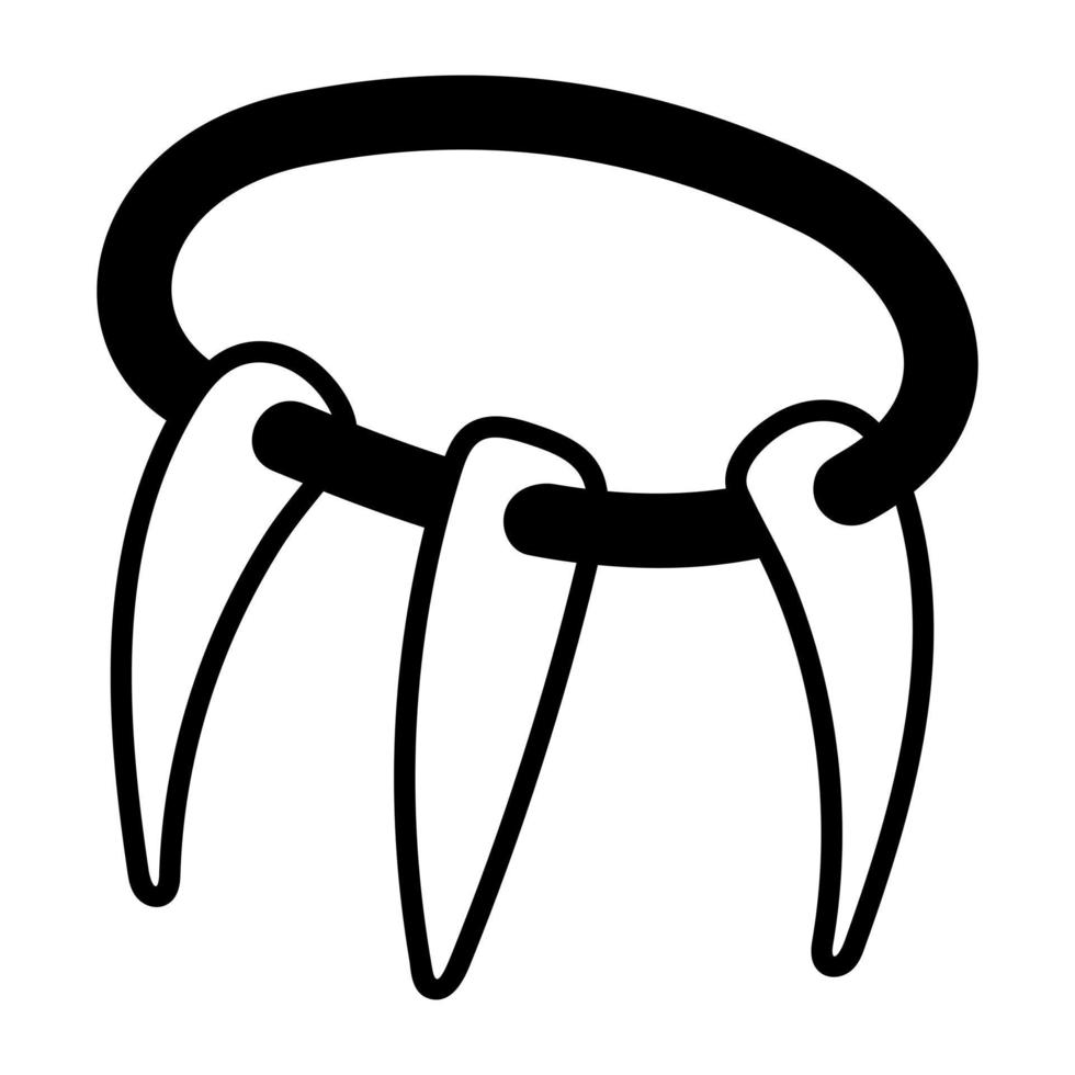 Trendy Tooth Necklace vector