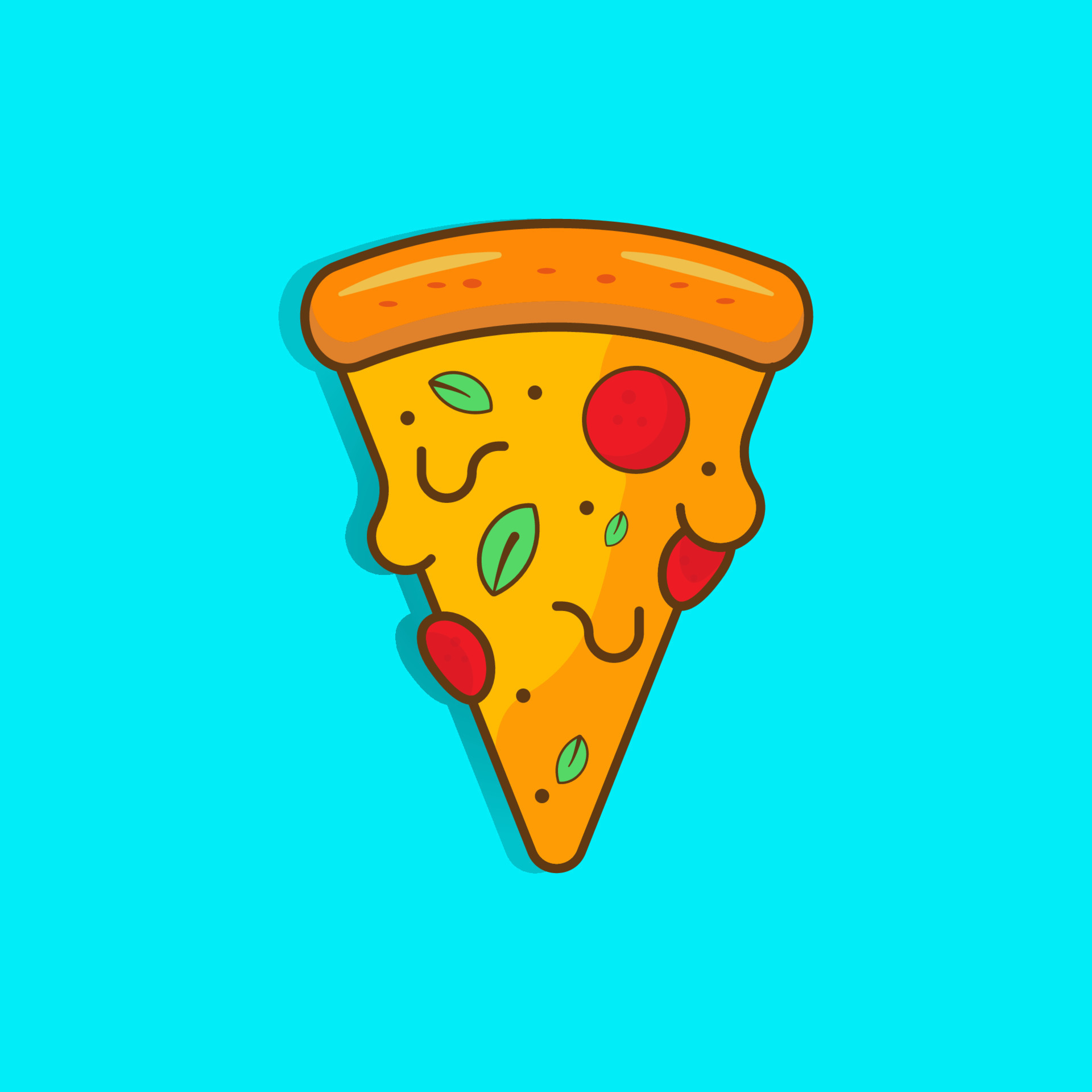 pizza cartoon vector illustration. fast food concept isolated vector ...