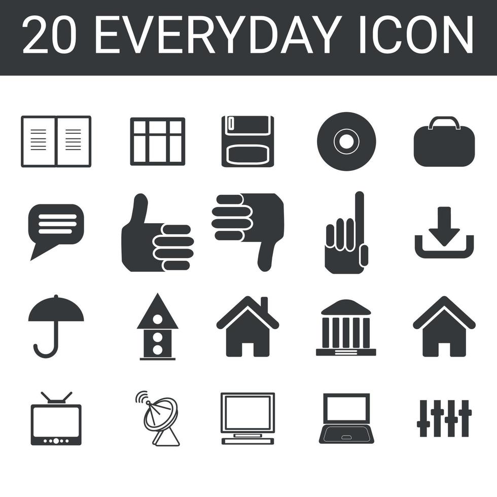 collection of frequently used essential icons. Suitable for design elements of Design . Essential icon set in Free Vector