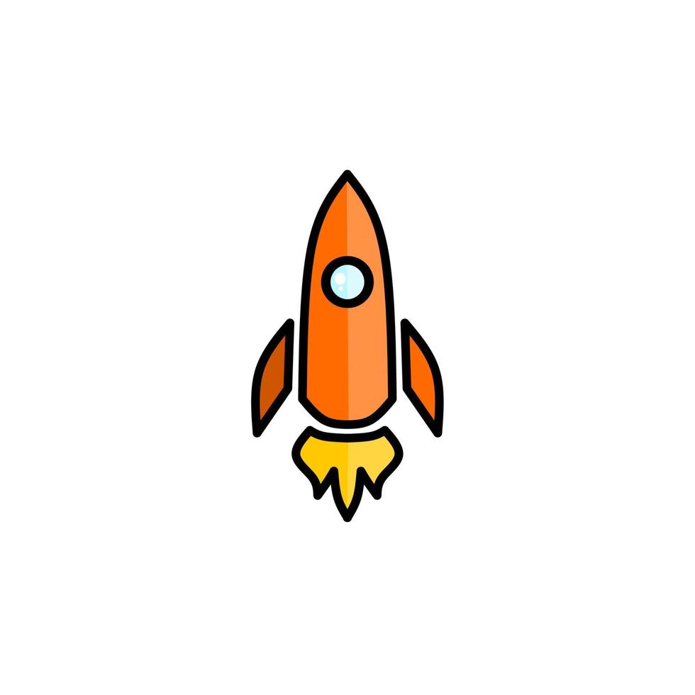 spaceship icon, a simple spaceship design with an elegant concept vector