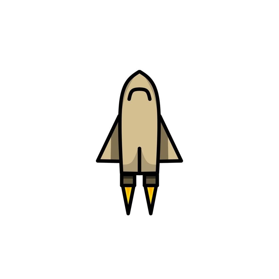 spaceship icon, a simple spaceship design with an elegant concept vector