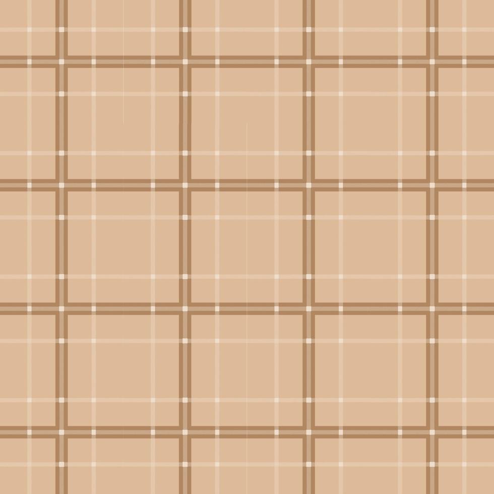 Brown plaid pattern vector