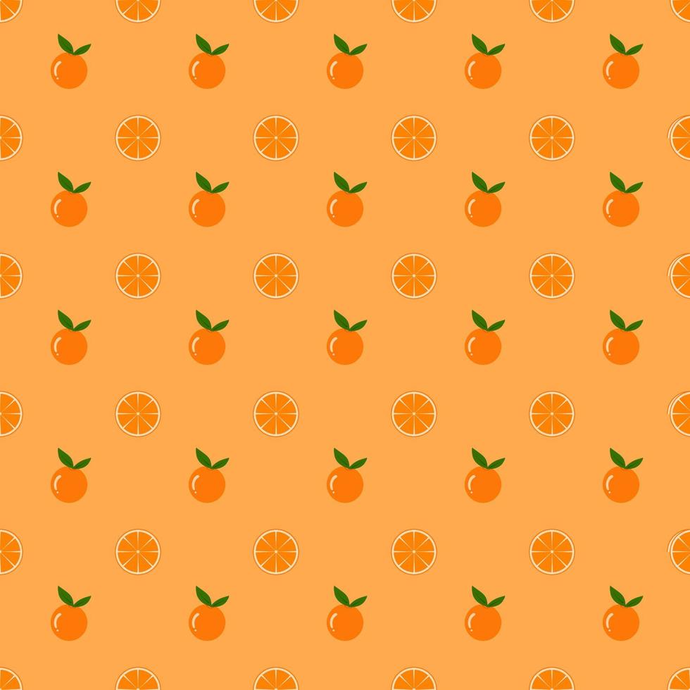 Orange with orange background, seamless pattern background vector