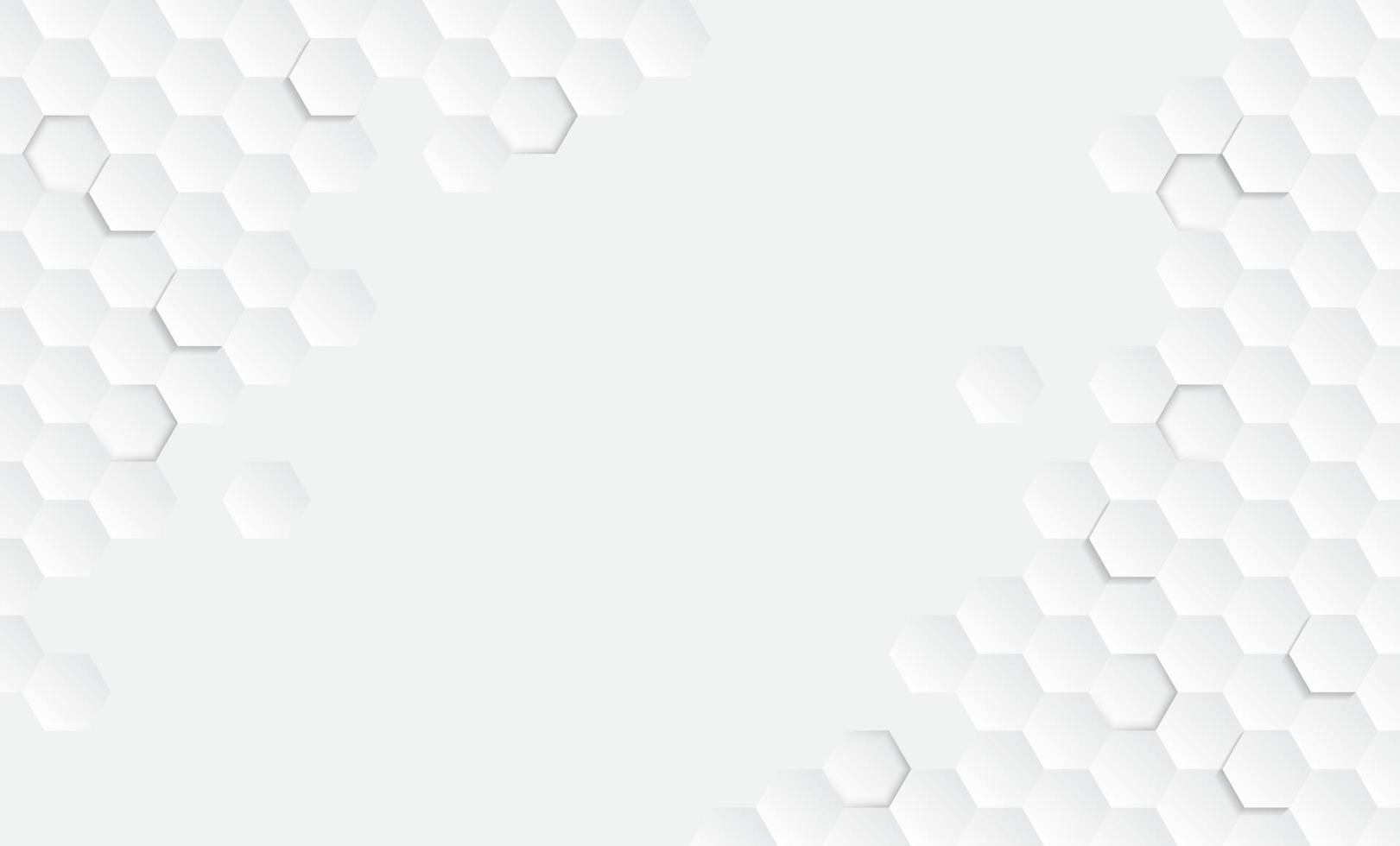 White grey geometric hexagon abstract texture soft light wallpaper modern. Vector design.