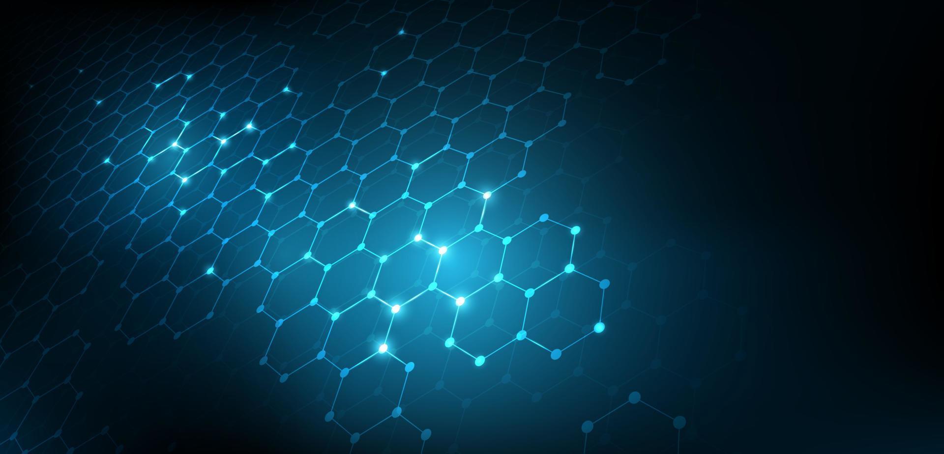 Abstract background consisting of set of hexagonal cells. Modern innovation communication technology business background. Background illustration vector. vector