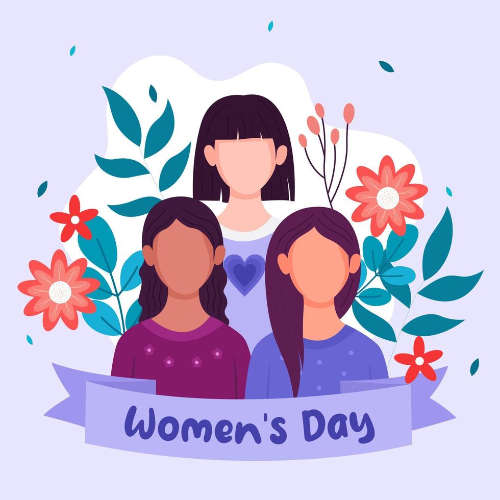 Happy International Womens Day template vector
