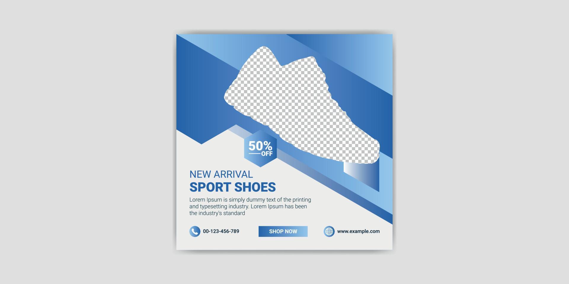 Best Selling Shoes Collection Social Media Banner, Post Templates Design, Web Ads, Sport Fashion vector