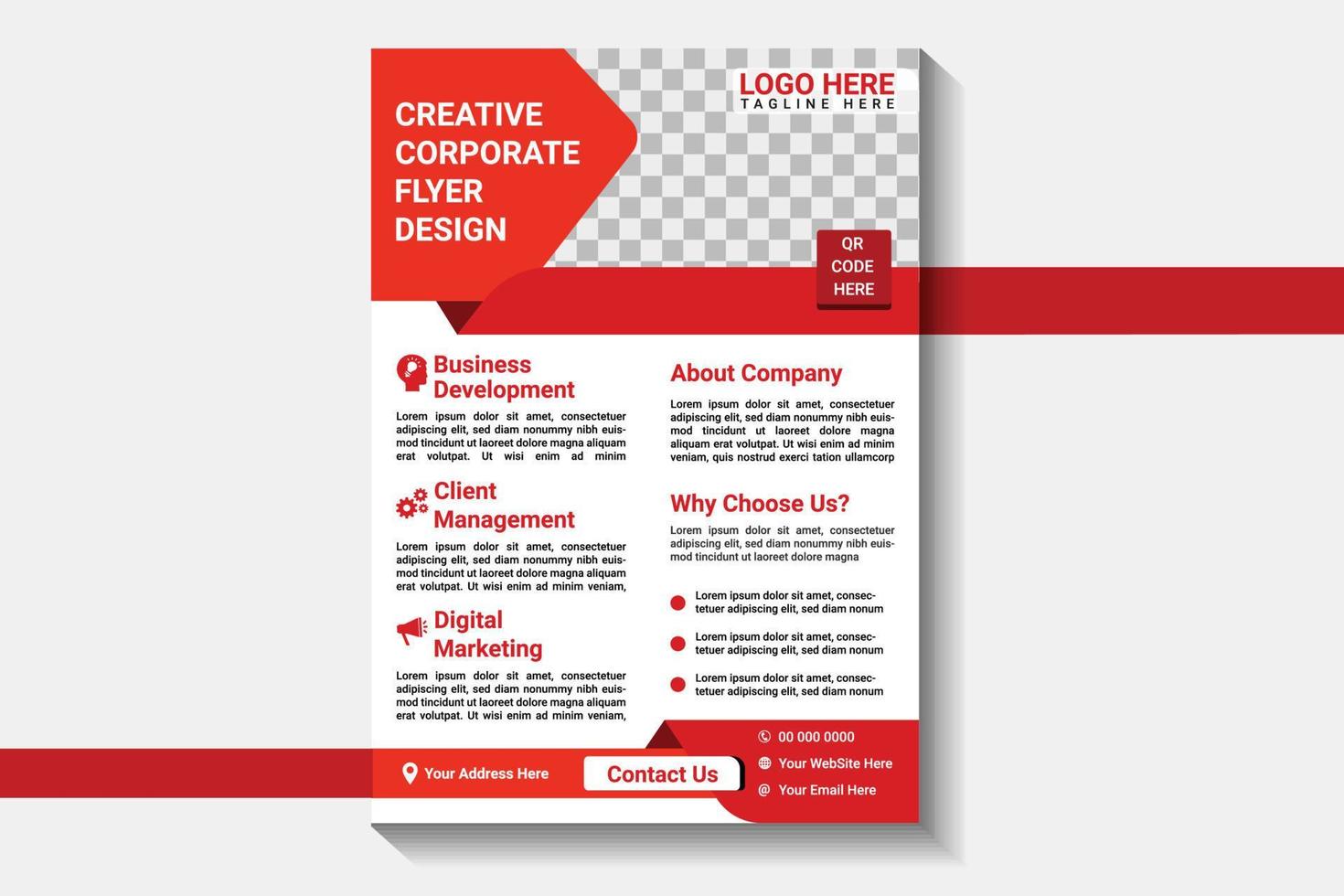 Professional Crative Corporate Flyer Design templates vector