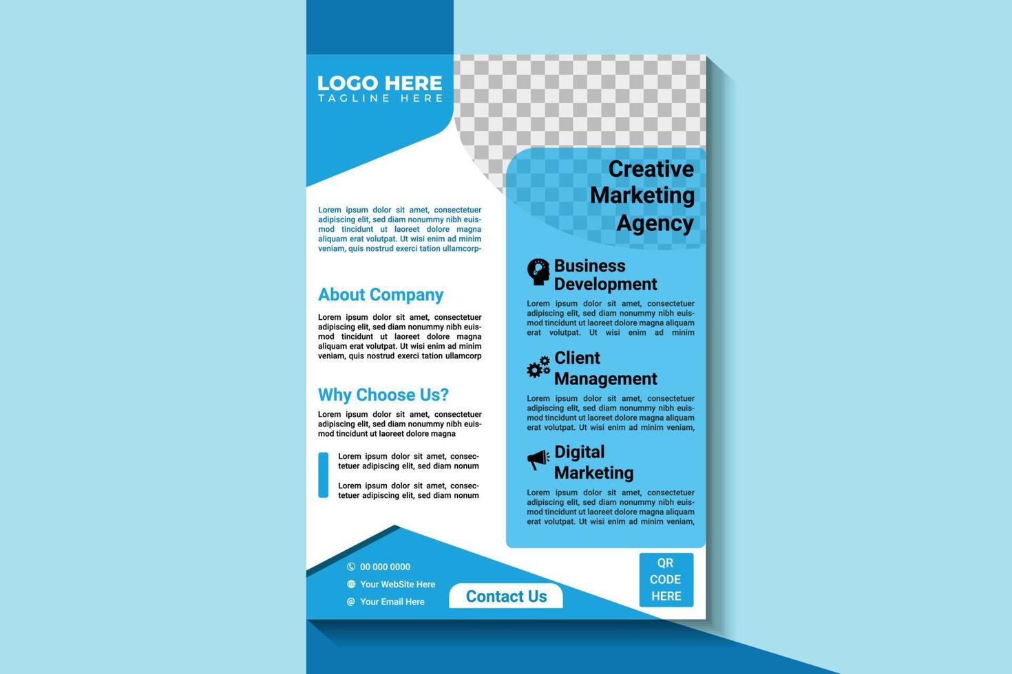 Creative Marketing modern company flyer template vector