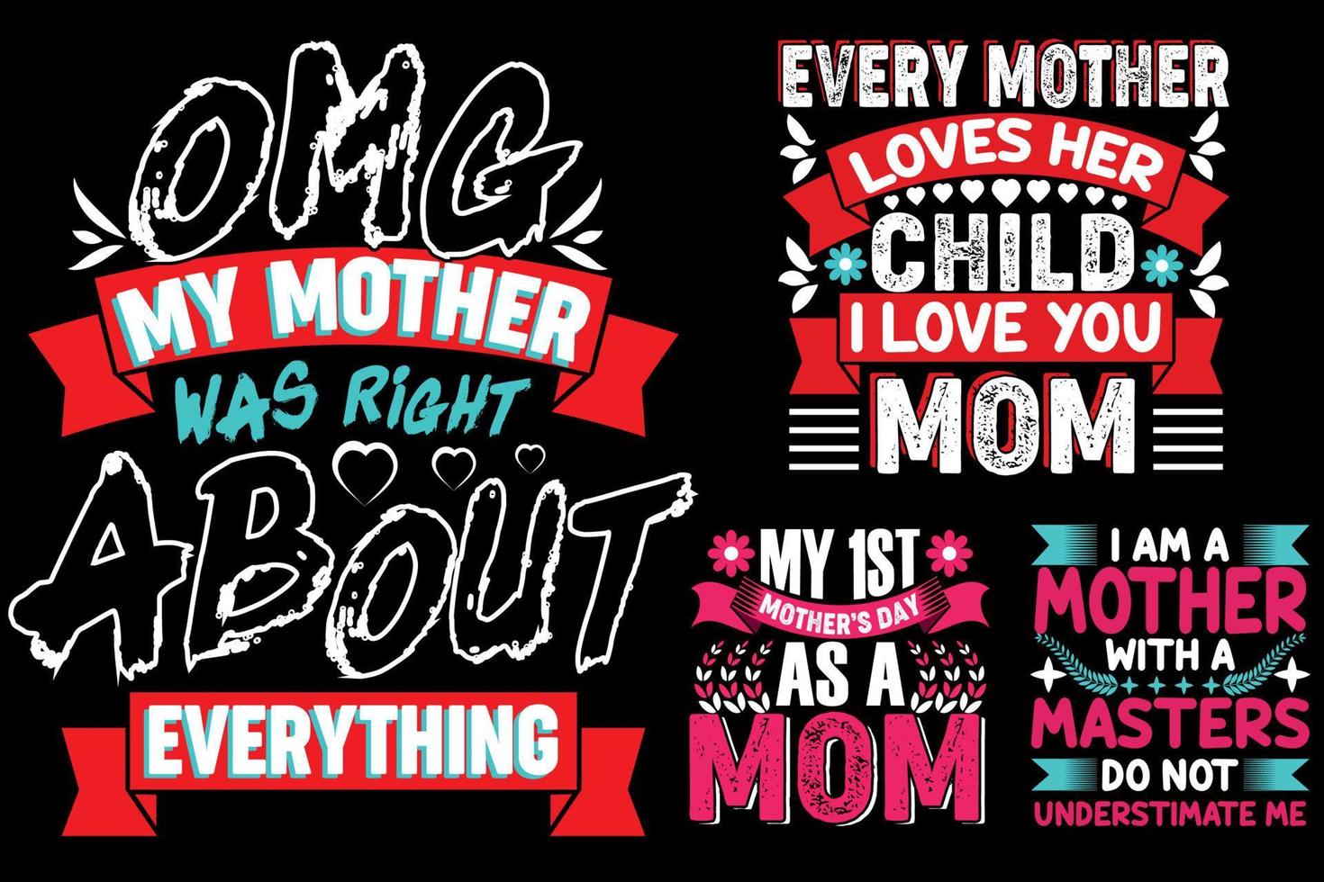 Mother's day t shirt design vector
