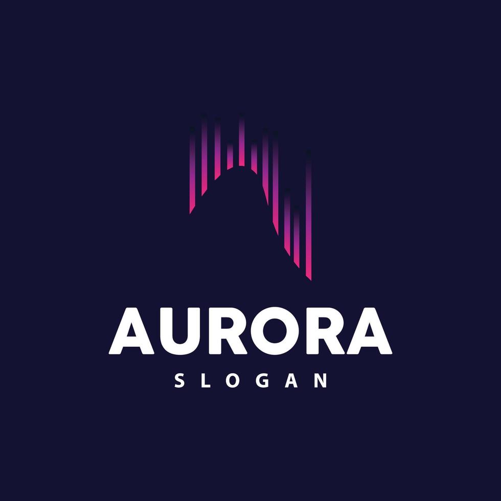 Aurora logo, ligero ola vector, naturaleza paisaje diseño, producto marca modelo ilustración icono vector