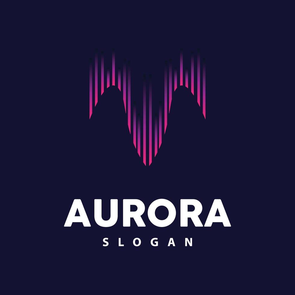 Aurora logo, ligero ola vector, naturaleza paisaje diseño, producto marca modelo ilustración icono vector