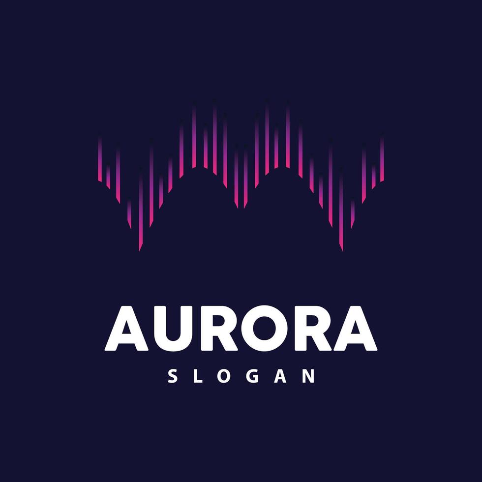 Aurora logo, ligero ola vector, naturaleza paisaje diseño, producto marca modelo ilustración icono vector