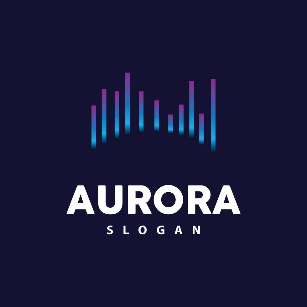 Aurora logo, ligero ola vector, naturaleza paisaje diseño, producto marca modelo ilustración icono vector