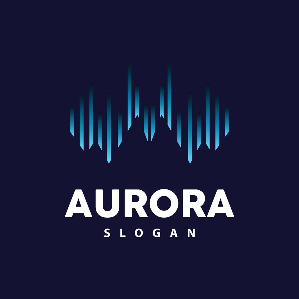 Aurora logo, ligero ola vector, naturaleza paisaje diseño, producto marca modelo ilustración icono vector