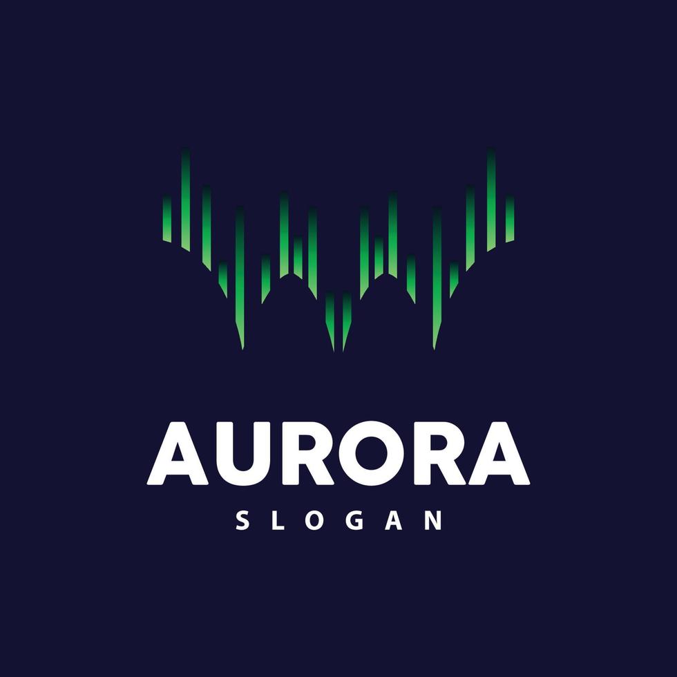 Aurora logo, ligero ola vector, naturaleza paisaje diseño, producto marca modelo ilustración icono vector