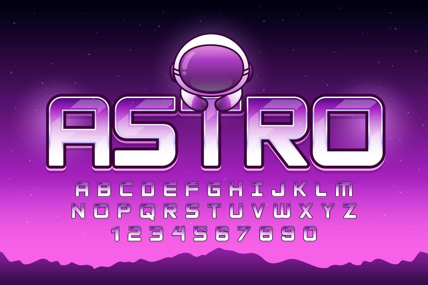 decorative astronaut editable text effect vector design