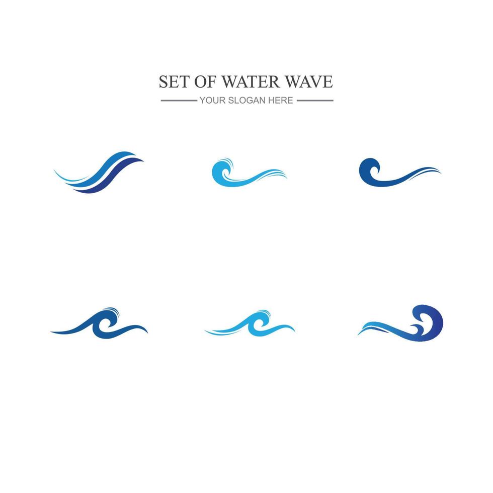 water wave logo vector