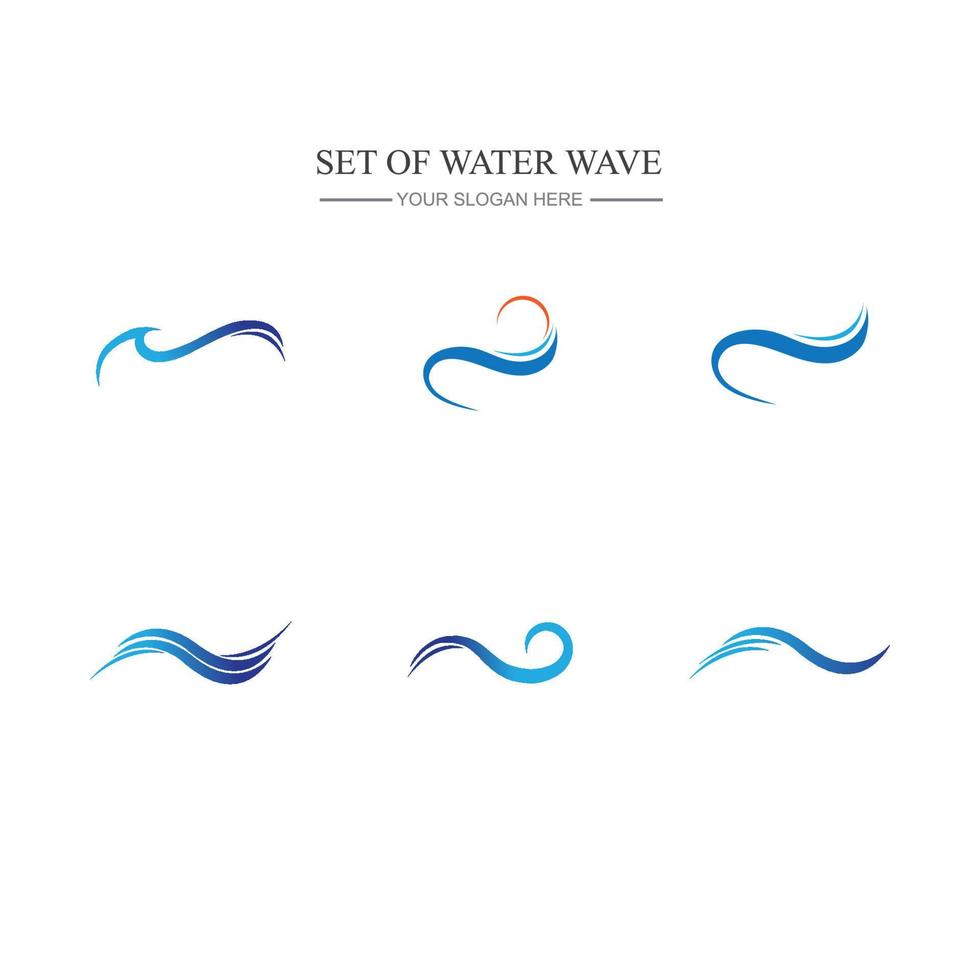 water wave logo vector