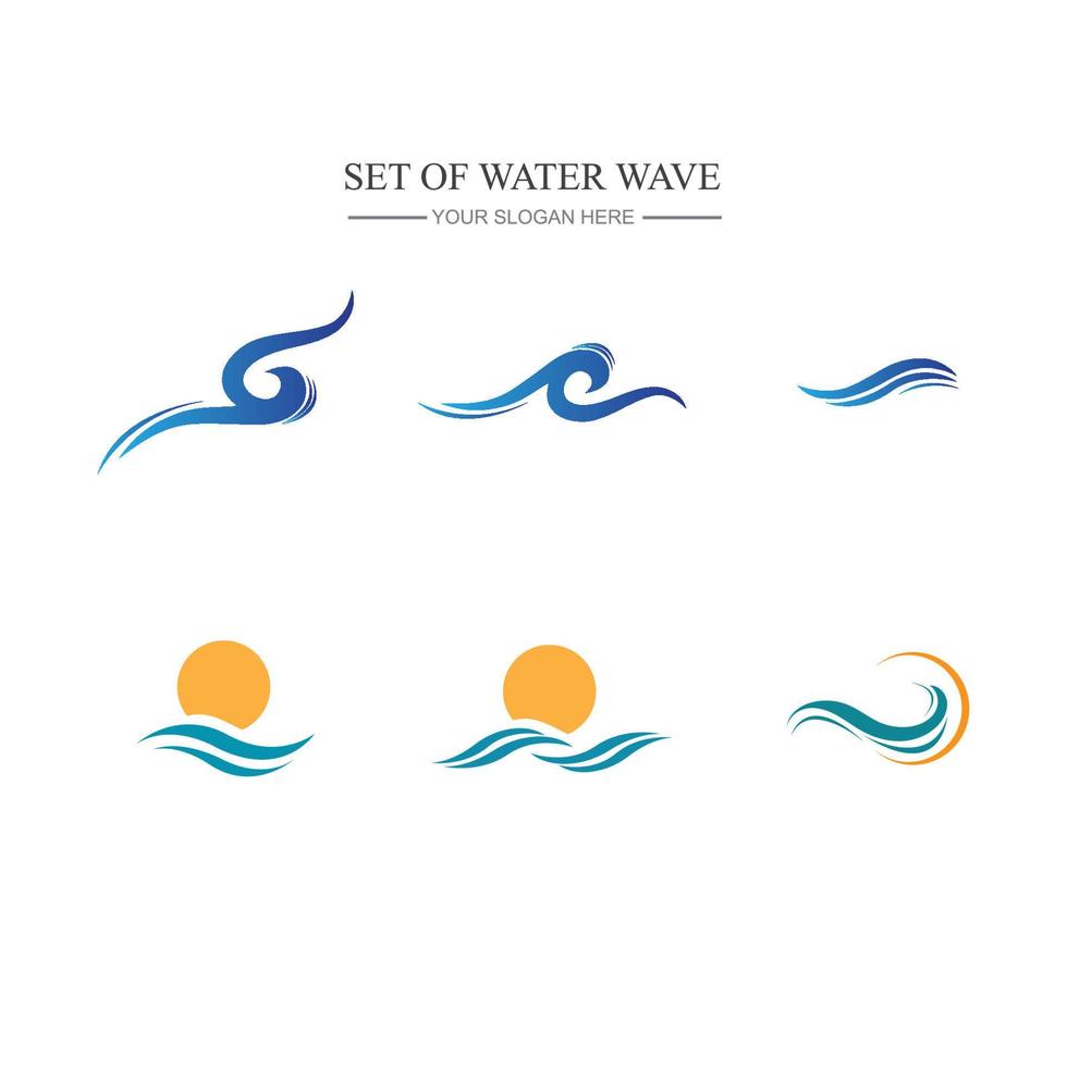 logo de onda de agua vector