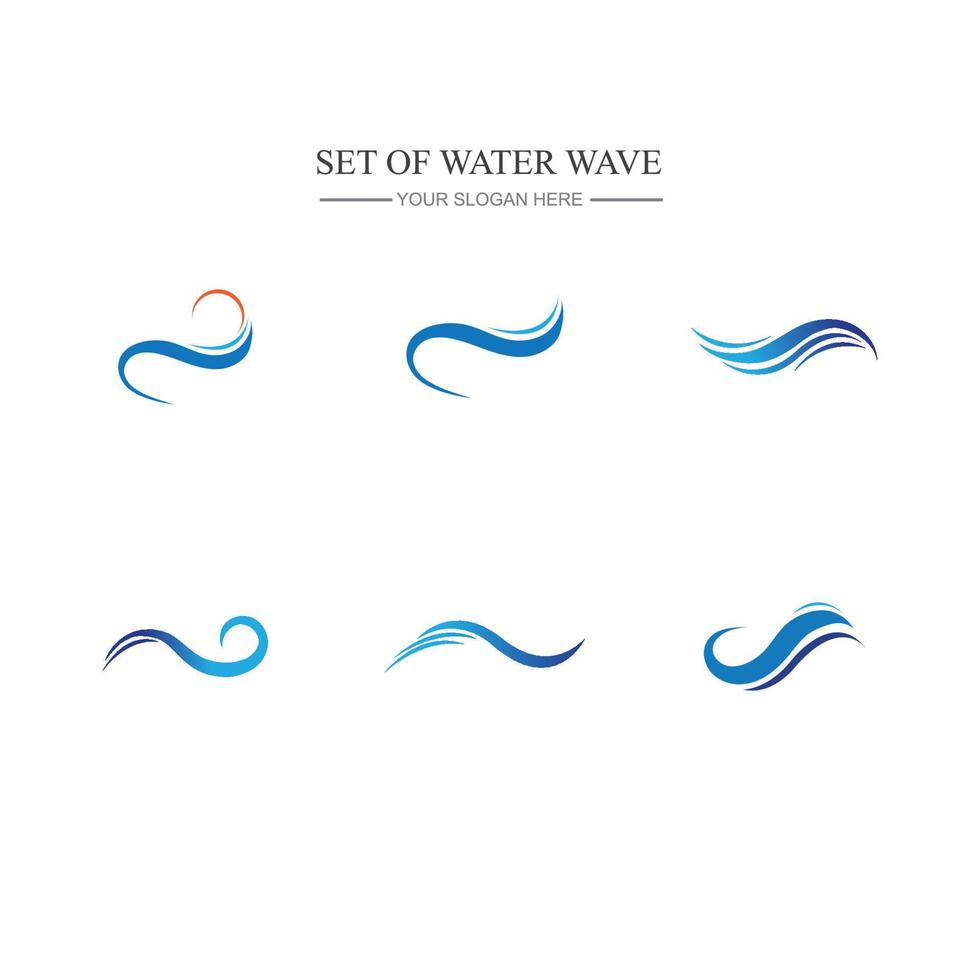 water wave logo vector