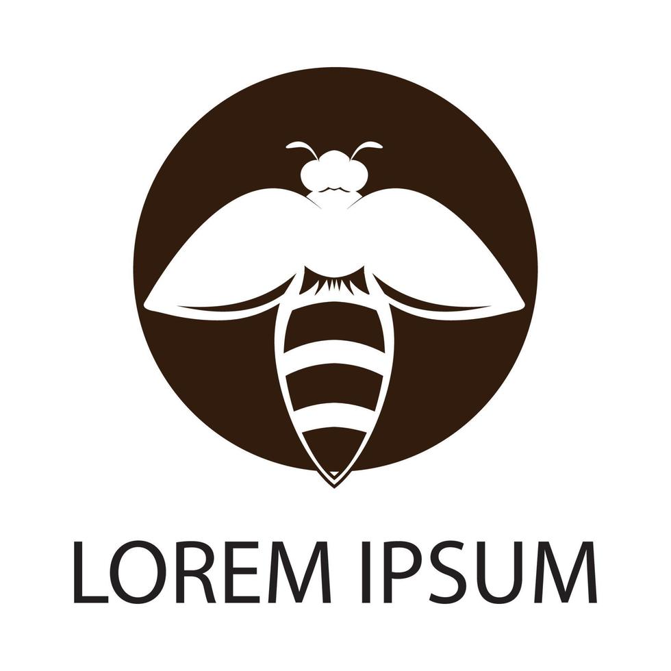 icono de diseño de ilustraciones de logotipo de abeja vector