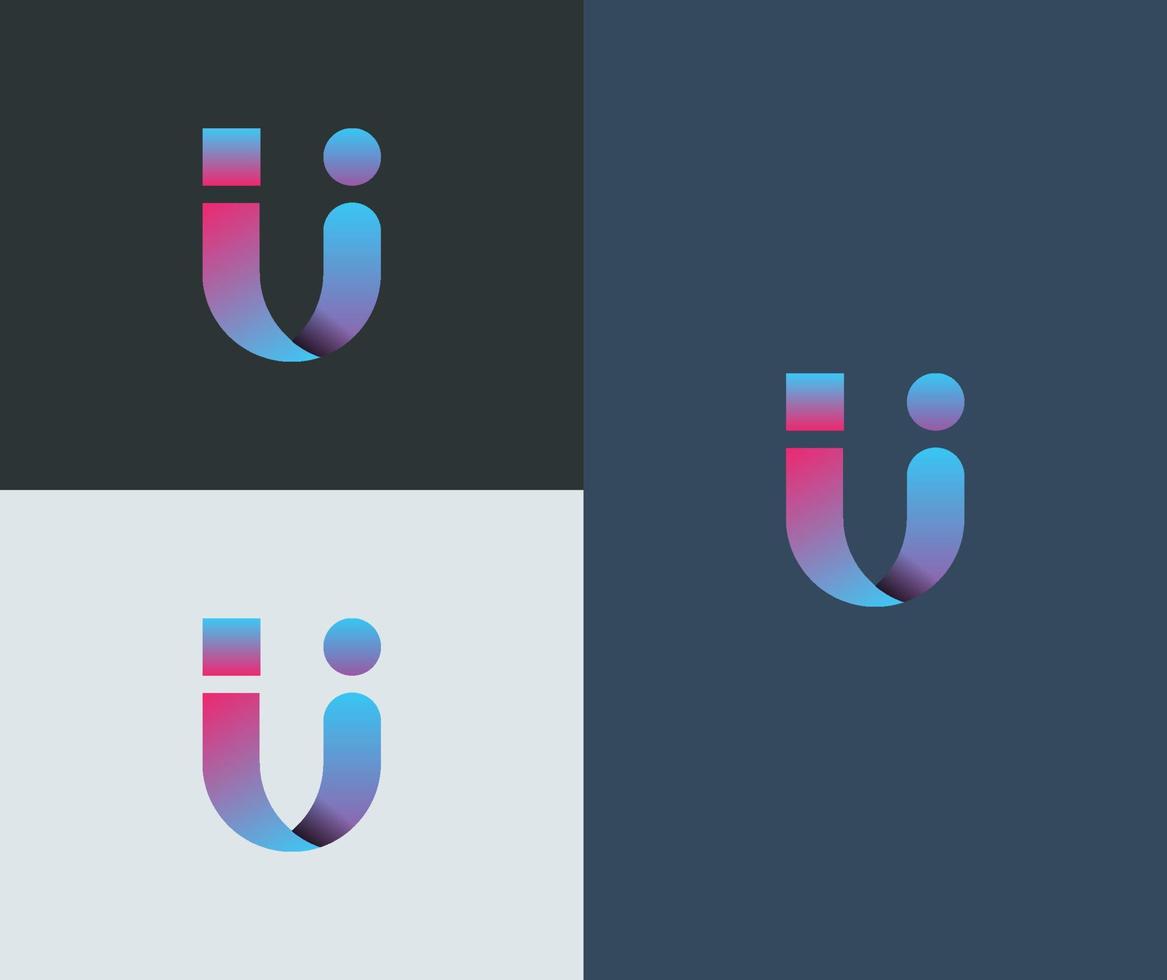 Couple concept. Creative letter U logo vector template. Modern and futuristic concept.
