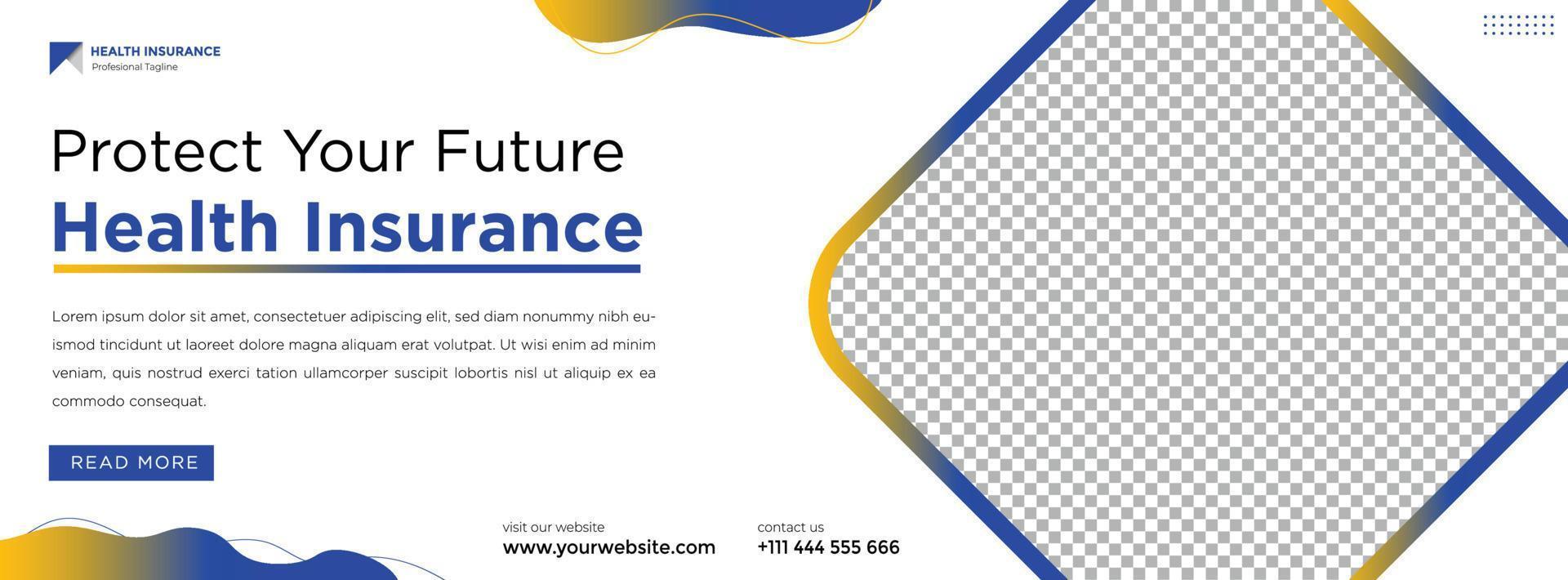 Insurance Banner Template with gradient vector