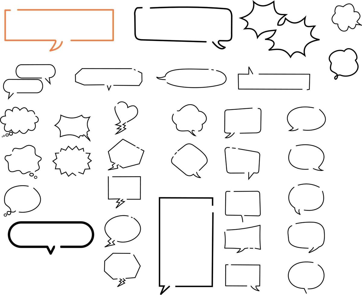 speech bubbles vector set