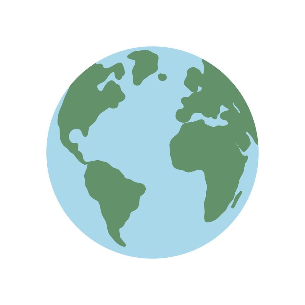 Earth planet icon. Vector illustration of flat planet Earth for web design, banner, infographic.