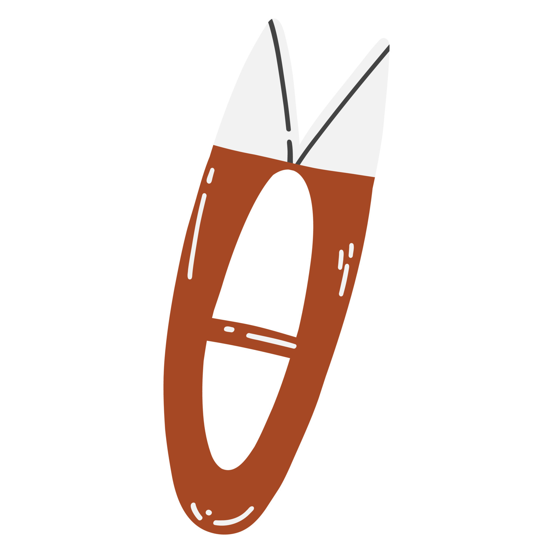 Thread cutter icon. Hand drawn vector illustration of sewing cutter