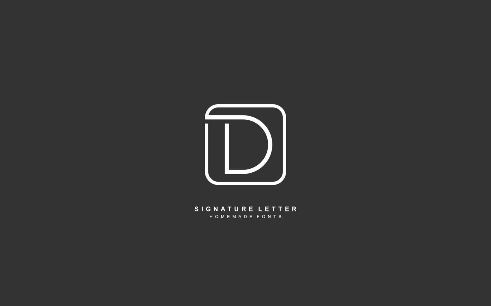 D Letter logo design inspiration. Vector alphabet template design for brand.