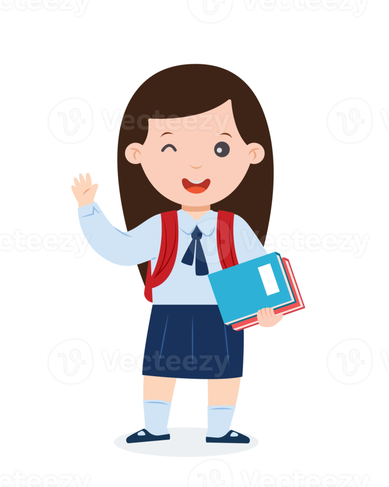 character student in school uniform png