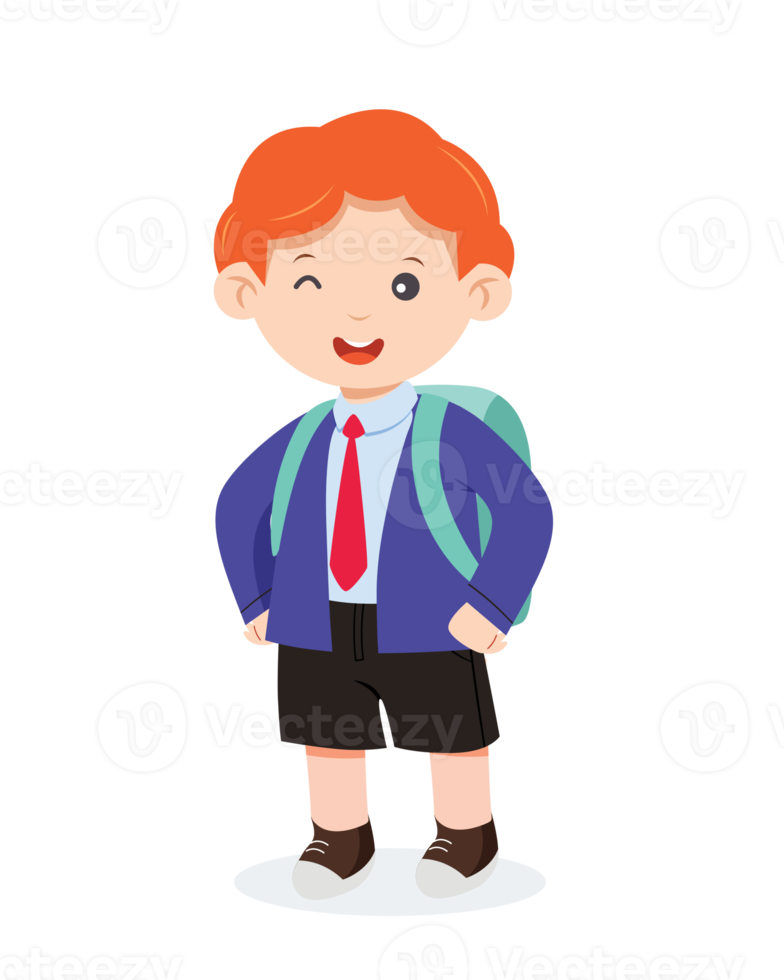 character student in school uniform png